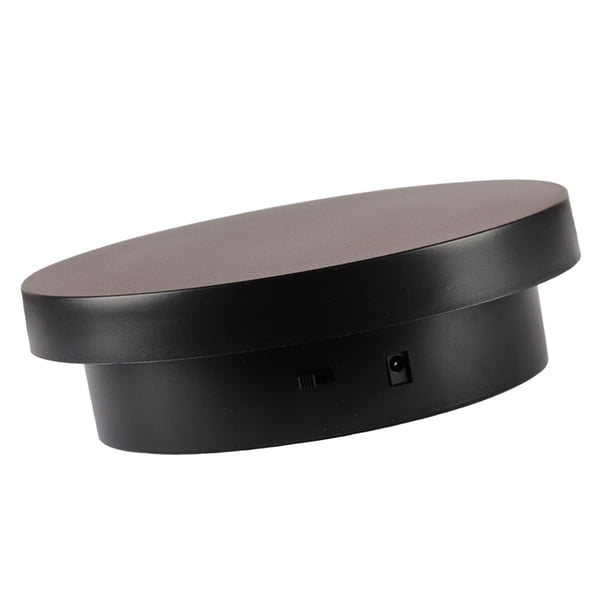 Soporte de exhibición giratorio motorizado, plato giratorio eléctrico de 360 grados para productos de fotografía, joyería, modelo 3D Negro 14cm