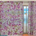 thumbnail image 2 of Coolnut Beautiful Abstract Art Sheer Gauze Door Curtain Window Curtain Drapes for Living Room Kids Bedroom Window Treatment Decor W55 x L84 In 2 Panels, 2 of 4
