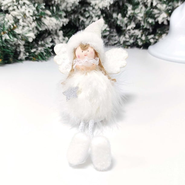 Ganfancp Decoración Navideña Postura Sentada Colgante Pierna Ángel Muñeca Colgante Árbol de Navidad Angelito Colgante Regalo Ofertas Del Día 1X Muñeca Ángel