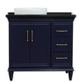 thumbnail image 2 of 37 in. Single Wooden Vanity  Blue Black Galaxy Round Left Door.Left Sink, 2 of 15