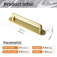 thumbnail image 7 of Goo-Ki 5''(128mm) Hole Centers Brushed Gold Cabinet Drawer Pulls with Backplate, Zinc Alloy Cabinet Handles for Dresser,Wardrobe,Cupboard,Cabinet Hardware,2 Pack, 7 of 7