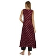 thumbnail image 4 of Phagun Indo Western Printed Flared Kurti For Womens Sleeveless Indian Traditional Wear, 4 of 7
