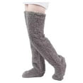 thumbnail image 1 of Qarigey Calcetines hasta la rodilla cálidos de invierno, suaves y transpirables, de poliéster, para días fríos, calcetines hasta la rodilla Medias gris, 1 of 6