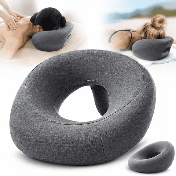 Ustris Massage Pillow Face Down Headrest for Bed & Massage Tables,Prone Sleepers,Face Cradle,Post Eye Surgery Recovery,BBL Pillow After,Office Napping and Beach Tanning
