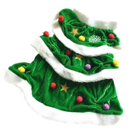 Milisten Pet Christmas Clothes Green Tree Design Comfortable for Party