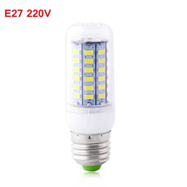 Bombilla de mazorca de maíz SMD5730 para decoración del hogar, lámpara LED E27 de 220V, 24, 36, 48, 56, 69 y 72LEDs, 10 piezas