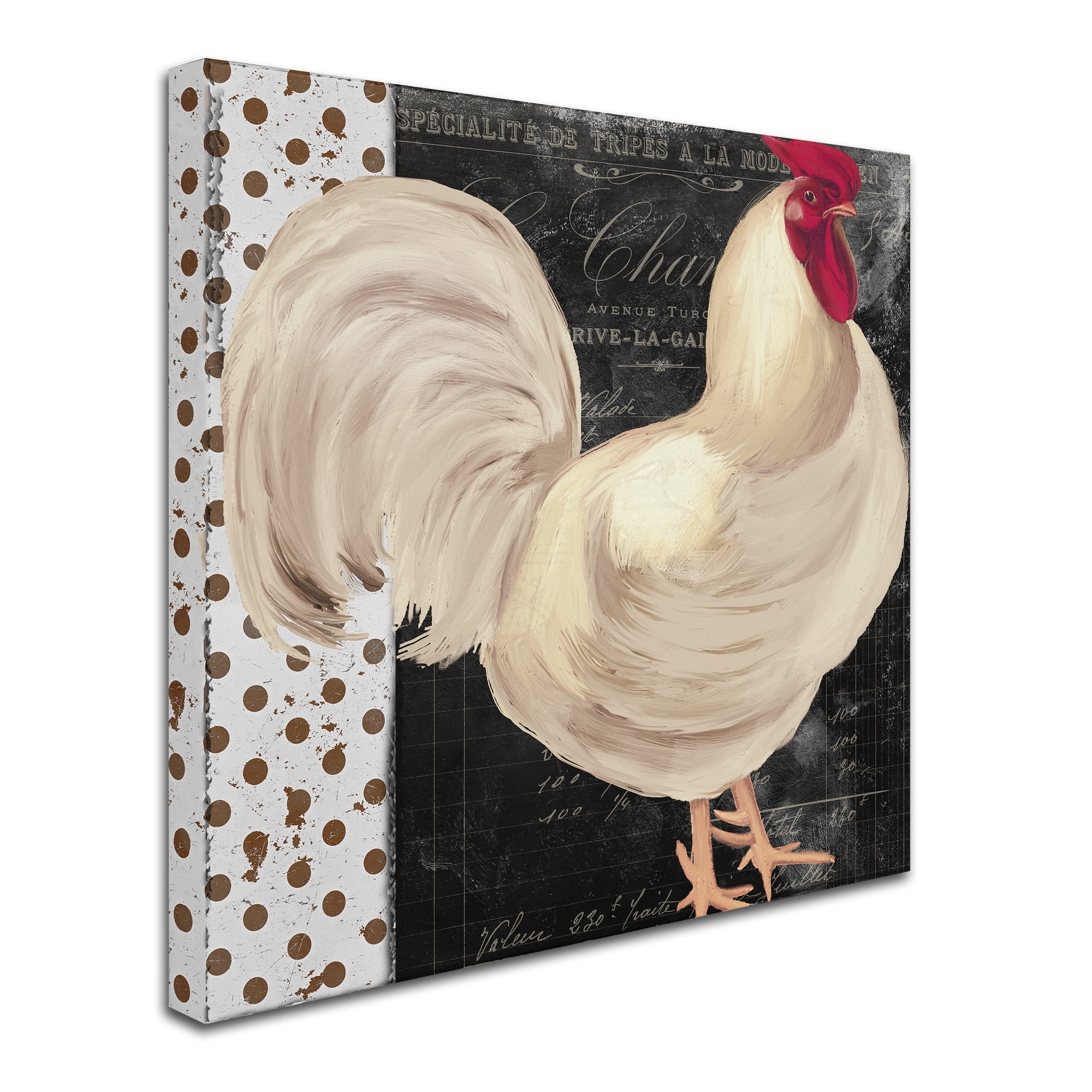 Trademark Fine Art "White Rooster Caf? I" Canvas Art by Color Bakery