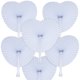 thumbnail image 1 of Paquete de 12 abanicos plegables, abanicos de papel en forma de corazón, surtido con mango de plástico para bodas, 1 of 5