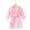 Pink, variant on Godderr Kids Toddler Baby Boys Girls Bathrobe Plush Robe 1-10Y Kids Fleece Robes Winter Warm Hooded Robe Baby Print Night-Robe