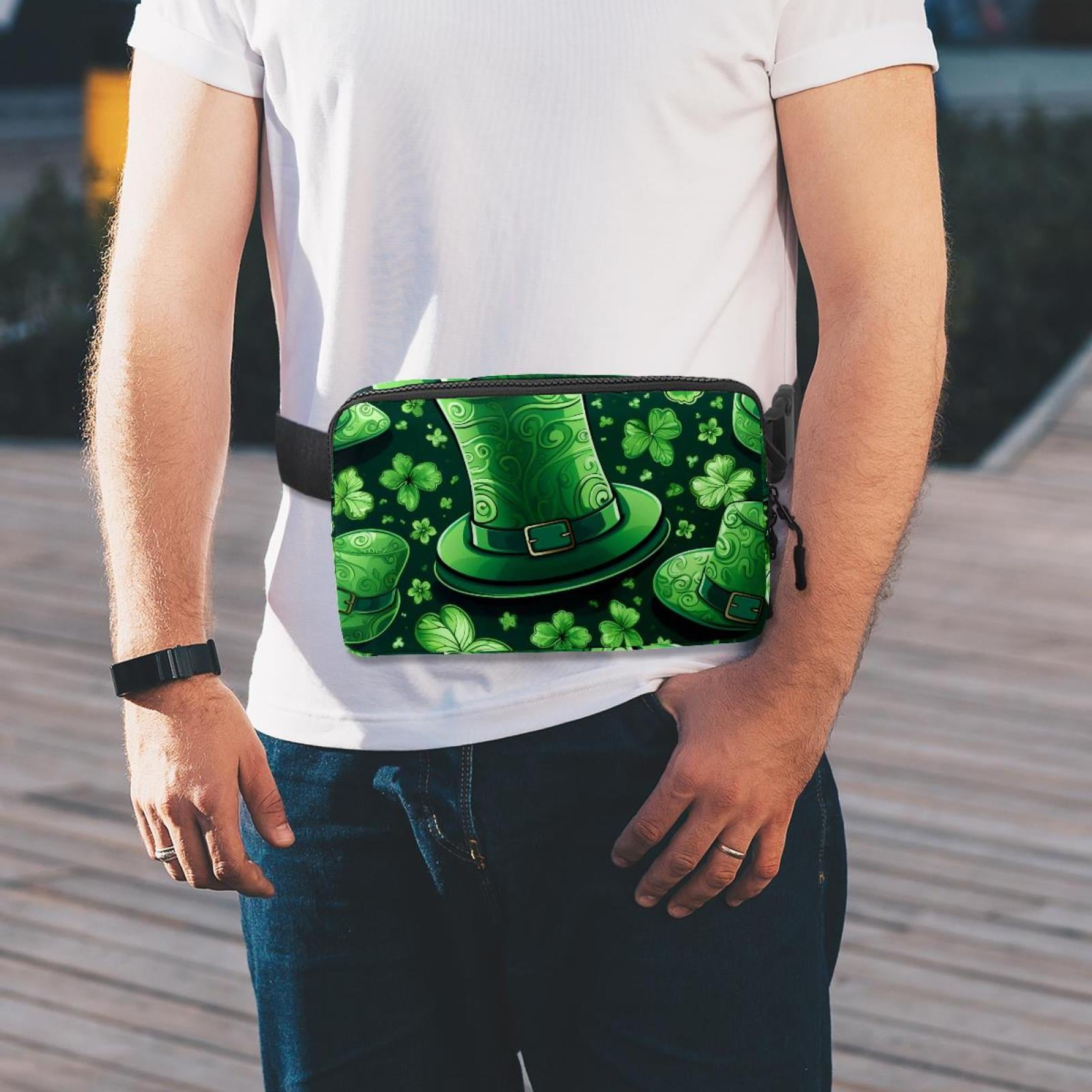St. Patrick's Day Lightweight Adjustable Running Belt Bag Fanny Pack Waist Pack with Extension Strap Unisex