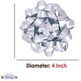 thumbnail image 3 of PMU Decorative Star Gift Bows 3-3/4 Inch Medium Metallic Silver (12/Pkg) Pkg/1, 3 of 7