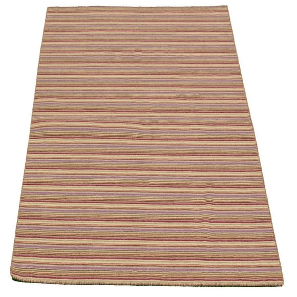 ECARPETGALLERY Tapis Fait à la Main pour Salon, Salle à Manger et Chambre à Coucher Transitionnel Collection Manhattan 5'0" x 7'0" en Ivoire