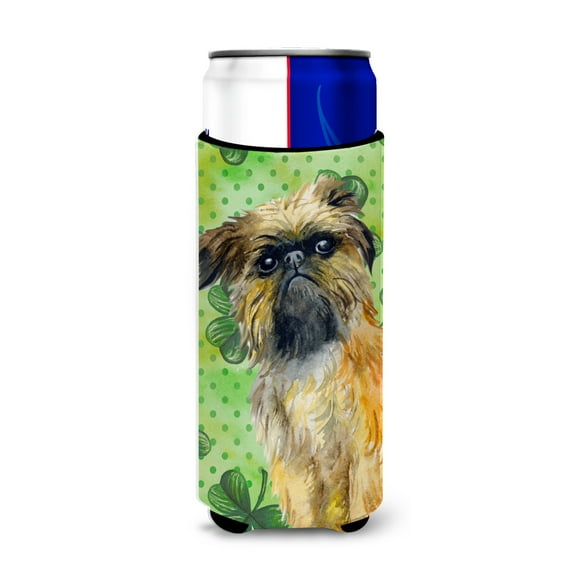 Carolines Treasures BB9861MUK Brussels Griffon St Patricks Michelob Ultra Hugger for slim cans  Slim Can multicolor
