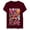 A1-Wine2301, variant on XIAONU Floral Letter Print T Shirt for Women Crew Neck Short Sleeve Casual Daily Tees