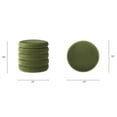 thumbnail image 6 of Jennifer Taylor Home Fuji 19" Oversized Round Storage Ottoman, Olive Green Performance Velvet, 6 of 9