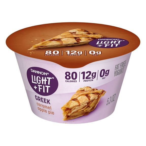 Light   Fit Caramel Apple Pie Greek Fat Free Yogurt Cup, 5.3 oz