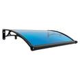 thumbnail image 4 of 40"x24" Awning for Door Entrance, Polycarbonate Window Door Canopy, Exterior Front Door Awning with Aluminum Alloy Bracket for Porch Patio Deck (Blue Board/Black Bracket), 4 of 14