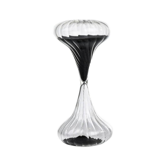 Tnarru Sablier en Verre Cadeaux d'Anniversaire Sablier Créatif pour Salle de Bain Chambre Table Noir