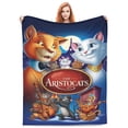 thumbnail image 2 of The Aristocats Throw Blanket Soft Cozy Warm College Printing Oversized Lightweight Home Decoration All Seasons For Sofa Bed Couch Bedroom, 2 of 8