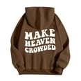 thumbnail image 4 of Make Crowded Women's Hooded Sweatshirt Cozy Pullover with Front Pocket for Casual Streetwear Fashion, 4 of 5