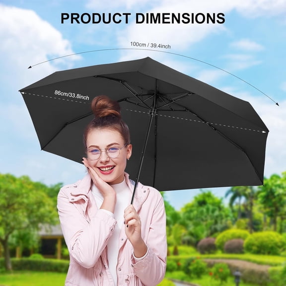XINDUO-Compact Travel Umbrella with Case - Mini Umbrella for Purse, Small Lightweight &Tiny Design Perfect for Parasol Outdoor Sun&Rain Umbrellas