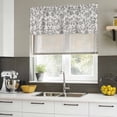 thumbnail image 5 of Spring Flowers Valances for Windows, Decorative Rod Pocket Window Valance Curtains, Farmhouse Grey-blue Pastoral Floral Leaf Short Curtain Drapes for Kitchen/Living Room, 2 Panels, 54" W x 18" L, 5 of 8