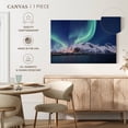 thumbnail image 5 of Elephant Stock Norwegian Peaks Aurora Wall Art - Horizontal Canvas Wall Art - Living Room Wall Decor - Nature Canvas - Blue And Green Decor - 12" x 8", 5 of 8
