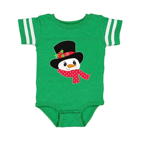 

Inktastic Snowman with Red Polka Dot Scarf and Top Hat Gift Baby Boy or Baby Girl Bodysuit