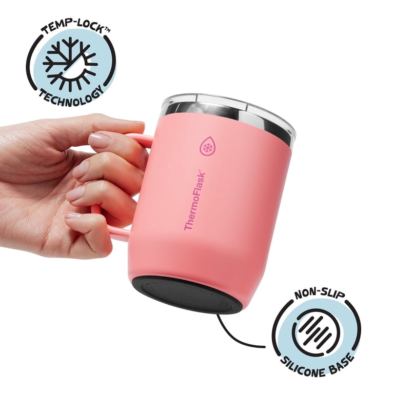 ThermoFlask Drinkware 12 oz Coffee Mug - Double-Wall Insulated for