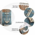 thumbnail image 5 of Extra Long Shower Curtain 72x84 Inch, Vintage Beige Anchor Shower Curtain Waterproof Bathroom Decor Modern Nautical Coastal Wooden Fabric Bath Curtain Set Accessories with Hooks, 5 of 6