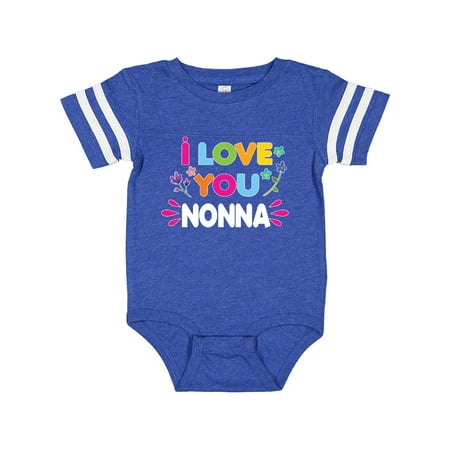 

Inktastic I Love You Nonna with Flowers Gift Baby Girl Bodysuit