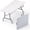 White, variant on 34" Square Foldable Table with Built in Handle & Steel Legs | Heavy Duty Portable | Perfect for Party, Dining, Wedding, Events, Picnic Indoor, Outdoor, Camping, Utility, Temporary
