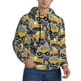thumbnail image 2 of Wukai Excavator At Work Print Men Hoodies Fleece Sweatshirts Long Sleeve Sweaters Pullover Fall Outfits Winter Clothes-Medium, 2 of 7