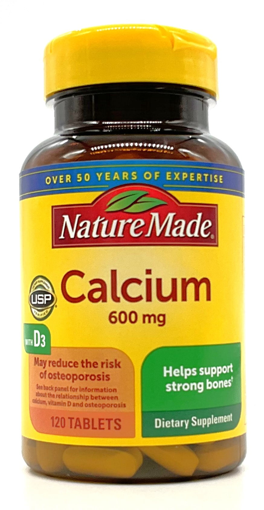 Nature Made Calcium, 600 mg Dietary Supplement - 120 Tablets - PACK OF 2