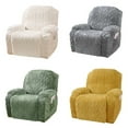 Recliner Slipcover, 1 Piece Electric Recliner Covers, Washable Solid Color Jacquard Plush