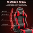 thumbnail image 4 of JONPONY Game Chair,Ergonomically Designed Computer Chair with headrest and 2D Armrests,with Footrest and Lumbar Support,High Back Office Chair Support 8 Hours Long Sitting,Computer Chair,RED, 4 of 9