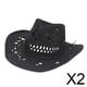 thumbnail image 1 of 2 Sombreros De Paja De Vaquero Occidental, Sombrero De Ala Ancha Para El Sol, Sombrero De Playa Flexible Para Exteriores, 1 of 8