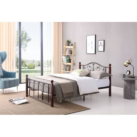 - Hodedah Complete Bronze Metal Bed in Twin Size