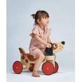 thumbnail image 4 of Mentari Toys - Ride On Puppy - Wooden Four Wheeled Push Balance Puppy Themed Bike with Rubber Ring and Handle - Early Walk Development and Muscle Strength Enhancement for Children - Age 18m+, 4 of 6