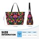 thumbnail image 4 of Fotbe Colorful Floral Embroidery Mexican Bolsa de Viaje para Playa - Resistente al Agua, Bolsa Tote de Gran Capacidad y Ligera con 7 Bolsillos para Mujeres y Hombres, 4 of 7