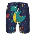 thumbnail image 4 of Kdxio Dinosau Space Explorer Pattern Mens Casual Shorts - Drawstring Summer Beach Sports Shorts for Men, 4 of 9