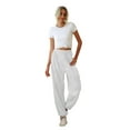 thumbnail image 2 of Pantalon de Survêtement pour Femmes à Poches, Taille Haute, Sportif, Ajusté pour la Gym et le Sport, Pantalon de Détente, 2 of 9