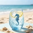 thumbnail image 3 of Tuvgenk Stemless Wine Glass with Aquatic Art for Cocktails Water and Coastal Home Decor, 3 of 7