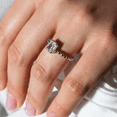 thumbnail image 4 of Rhodium Plated Sterling Silver 925 Simulated April Ring Band White CZ Jewelry Female Size 7, 4 of 4