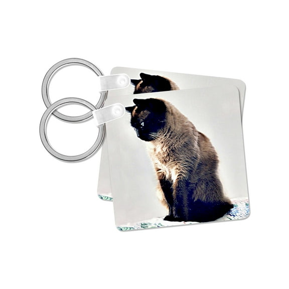 3dRose, Siamese Cat, set of 2 Key Chains