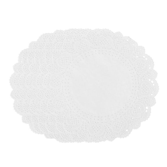 Narrster 100pcs Disposable Oil-absorbing White Lace Paper Lace Hollow Paper Cake Box Liner Packaging Paper Pad Baking Tools Accessories Wedding Party Table Decor
