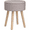 Grey, variant on Tcbosik Small Round Ottoman with Storage, Upholstered Vanity Stool with Flip-Top Tray and Wood Legs, Linen Fabric Footrest for Bedroom, Entryway, Living Room, Beige