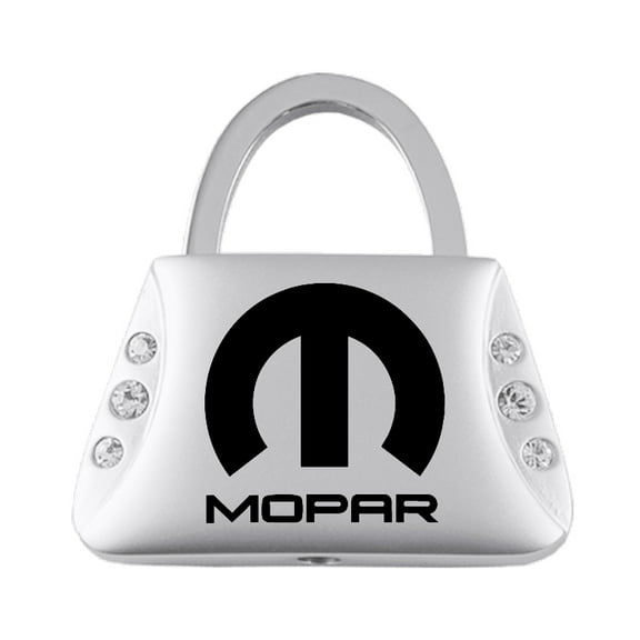 Mopar Jeweled Purse Shape Key Ring (Silver)