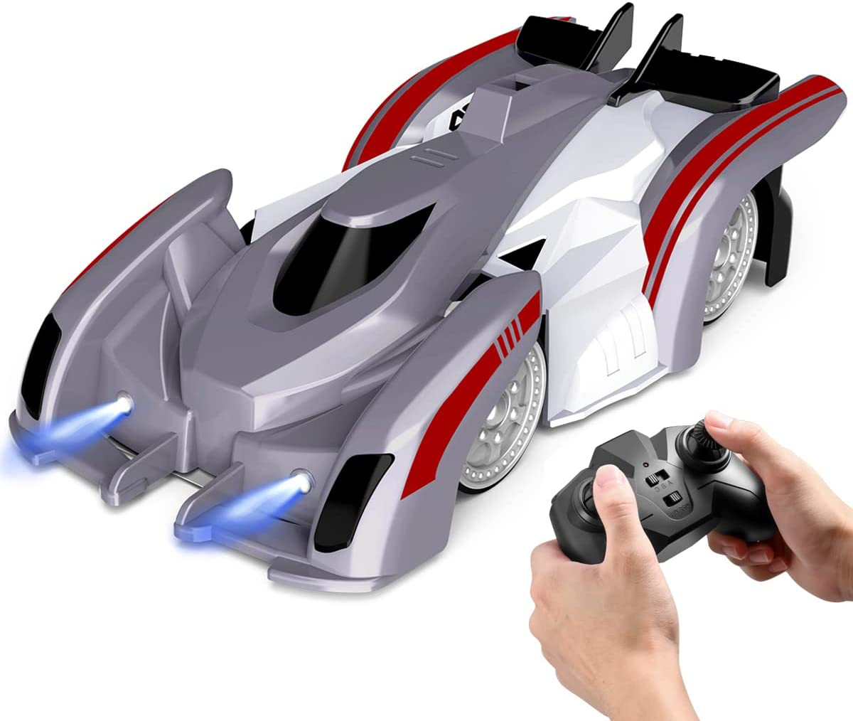 Thedttoy Coche A Control Remoto Con Proyector – Juguete Acrobático Que Gira 360° Con Luces LED Y Música, El Regalo Perfecto Para Cumpleaños De Niños Y Niñas De 3 A 5 Años (Rojo)