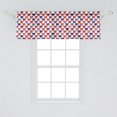 thumbnail image 2 of Ambesonne London Window Valance, Tea Party Flag Cups, 54" X 18", Vermilion Navy Blue, 2 of 3